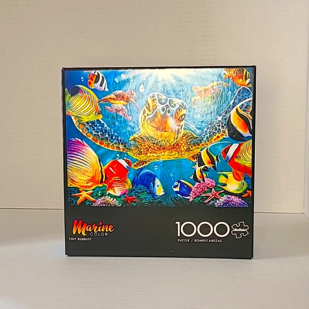 Buffalo Marine Color Tiny Bubbles 1000 pieces 26.75"x19.75" Puzzle - Picture 1 of 4